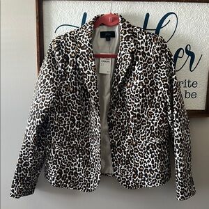 J. Crew Leopard Print Women's Blazer NWT